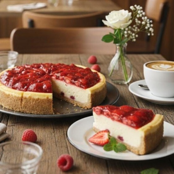 Kırmızı Meyveli Cheesecake
