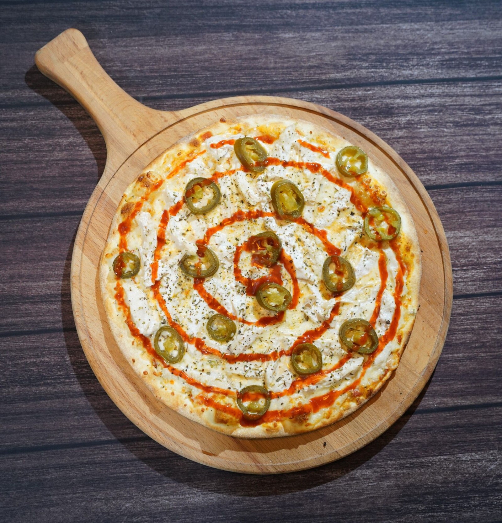 Acılı Tavuklu Pizza (Küçük Boy)