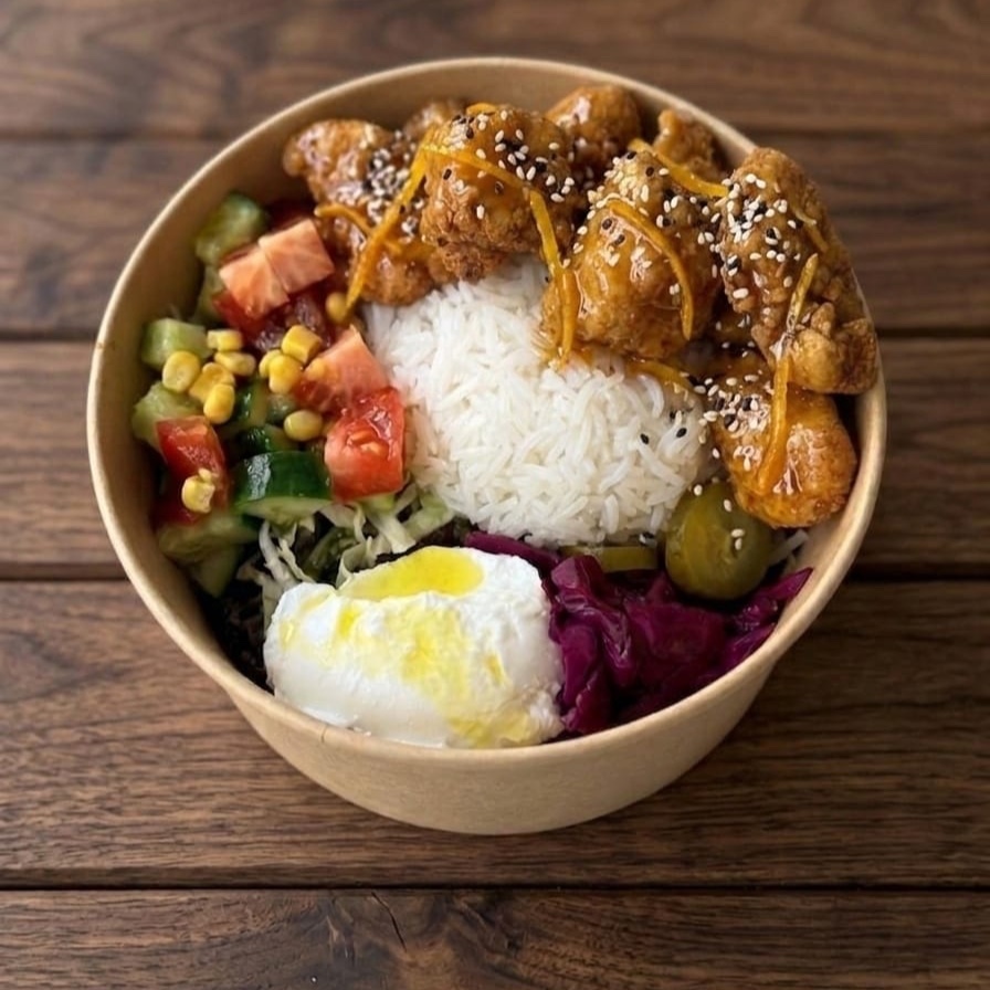 Portakallı Ballı Çıtır Tavuklu Kase - Bowl