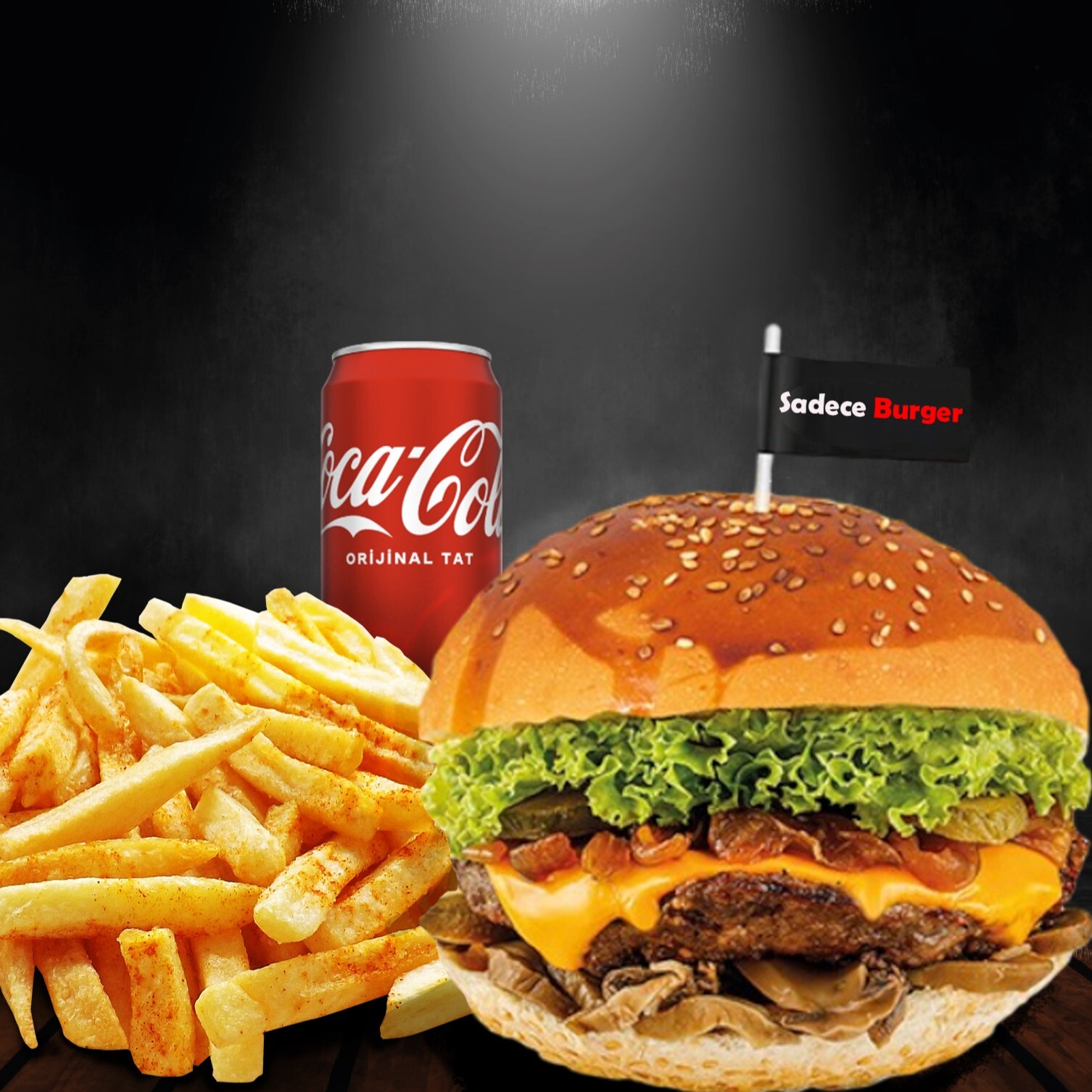 Sadece Mantar Burger Menü