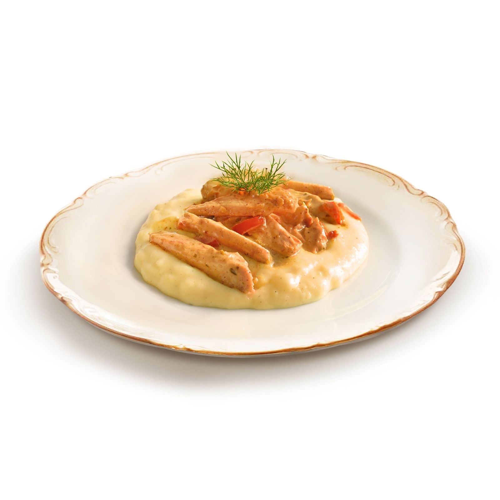 Baharatlı Tereyağlı Tavuk ve Patates Püresi