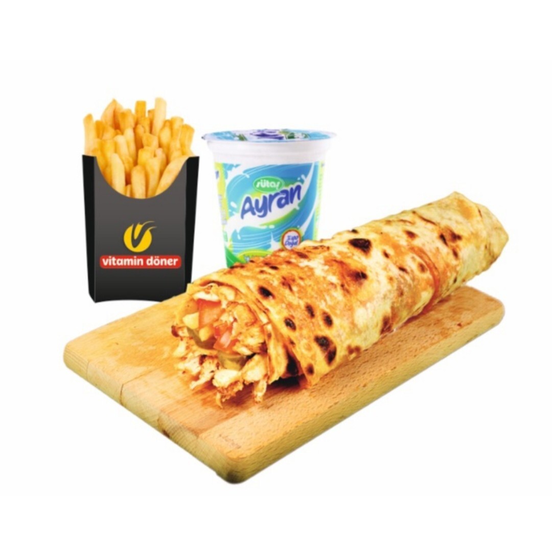 Avantajlı Sossuz Tavuk Dürüm Menü ( 80 gr )