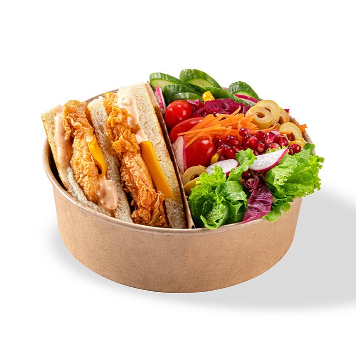 Crispy Chicken Sandwich & Salad