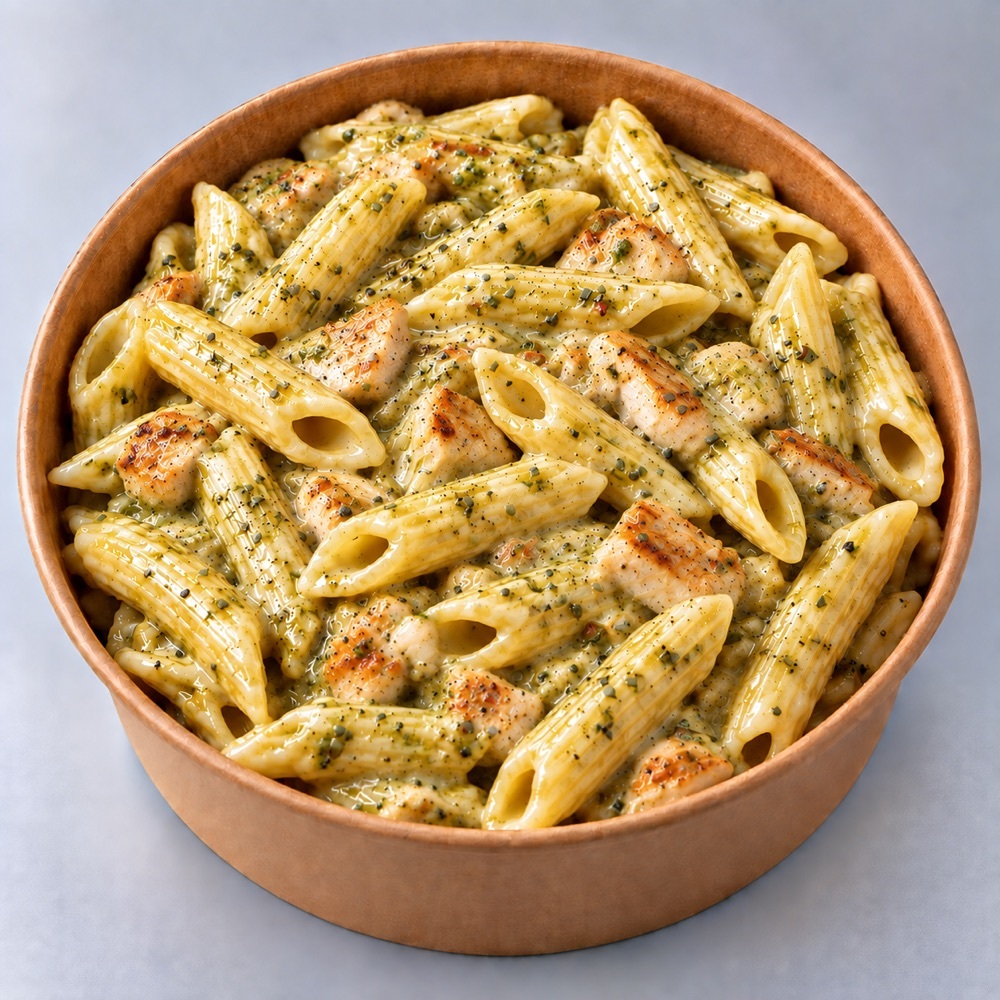Pesto Soslu Tavuklu Penne