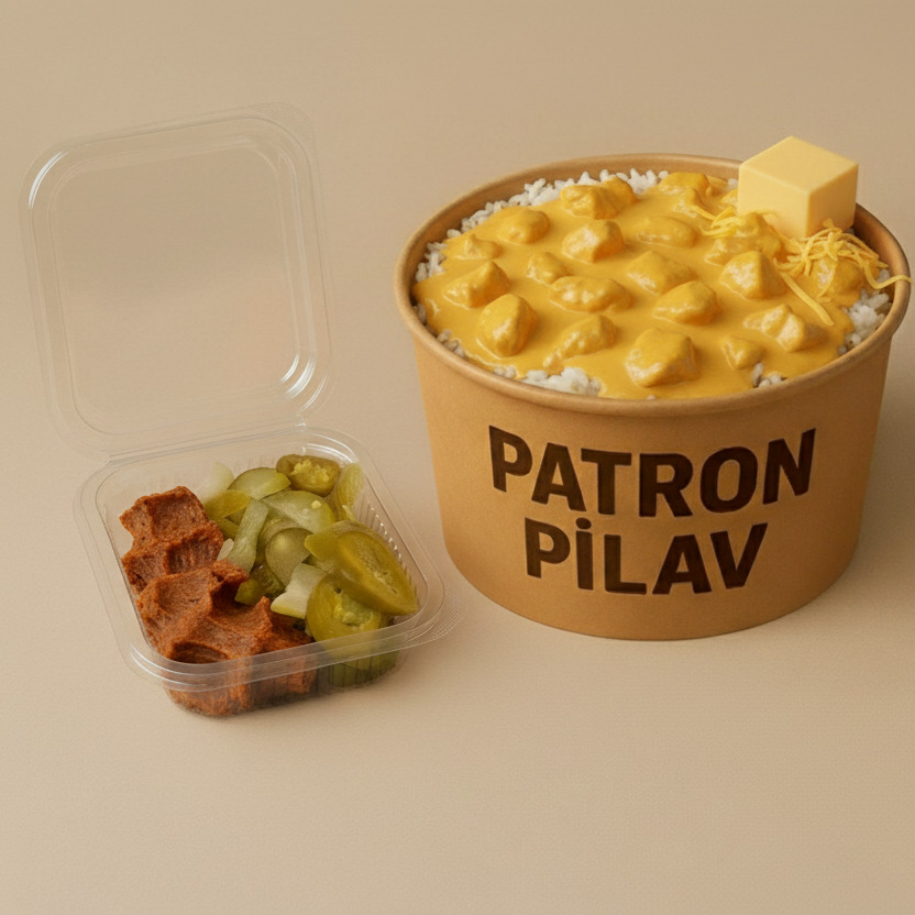 Small Pilav Üstü Cheddar Soslu Tavuk