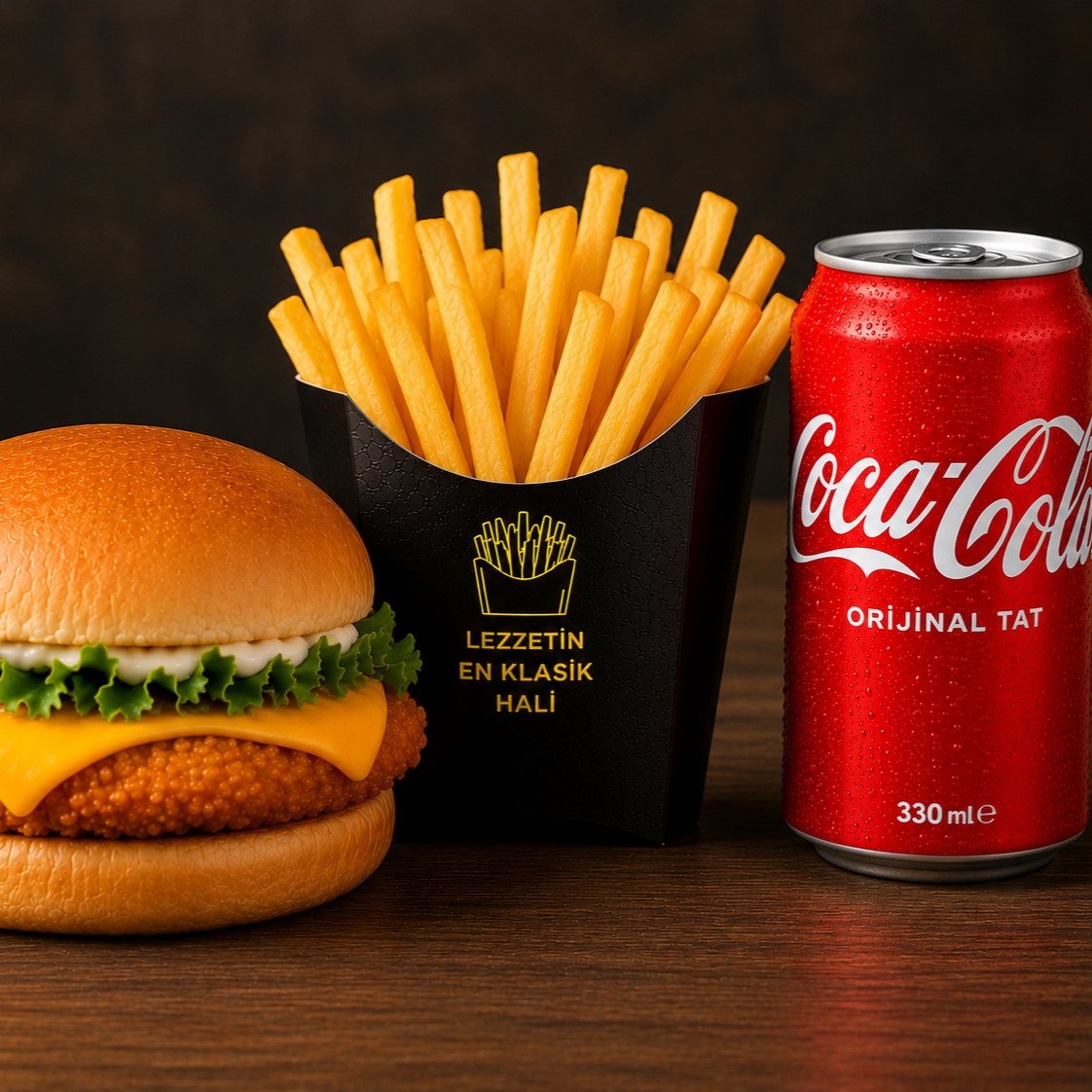 Ranch Soslu Cheddarlı Tavuk Burger Menü ( coca cola )