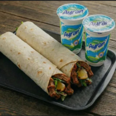 Doyuran İkili Çiğ Köfte Dürüm + Ayran