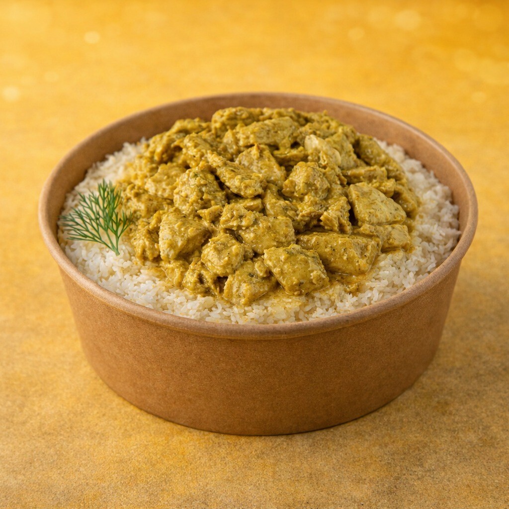 Pilav Üstü Kremalı Köri Soslu Tavuk (400 Gr)