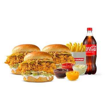 3'lü Tenders Burger Menü