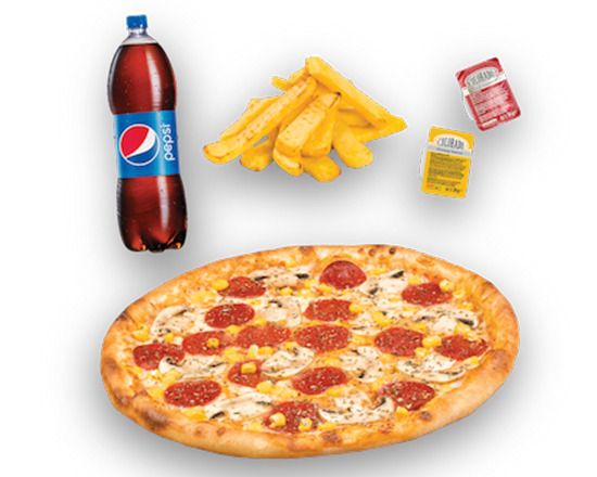 Büyük Boy Pizza & Kızartmalık Menü