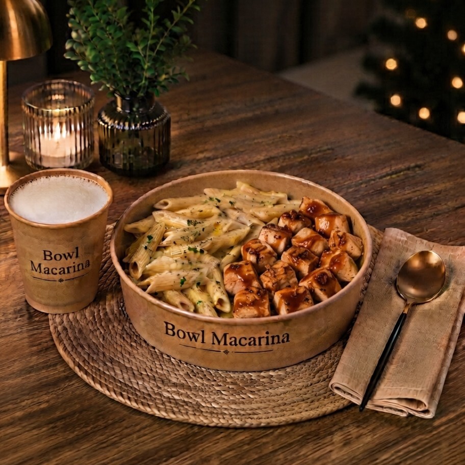 XXL Bowl Penne Makarna & Barbekü Soslu Tavuk + Ayran