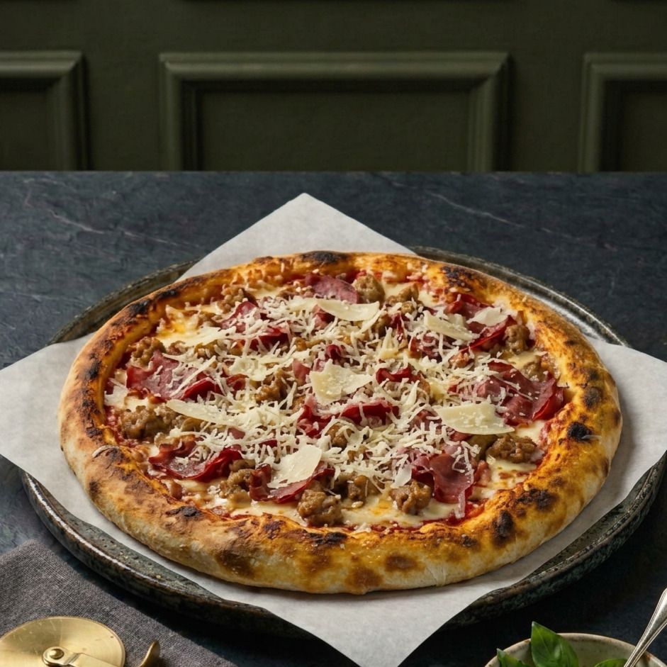 Pastırmalı Sucuklu Pizza (Büyük Boy)