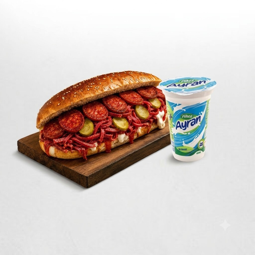 🥪🥤 İzmir Kumrusu + Ayran (170 cl)