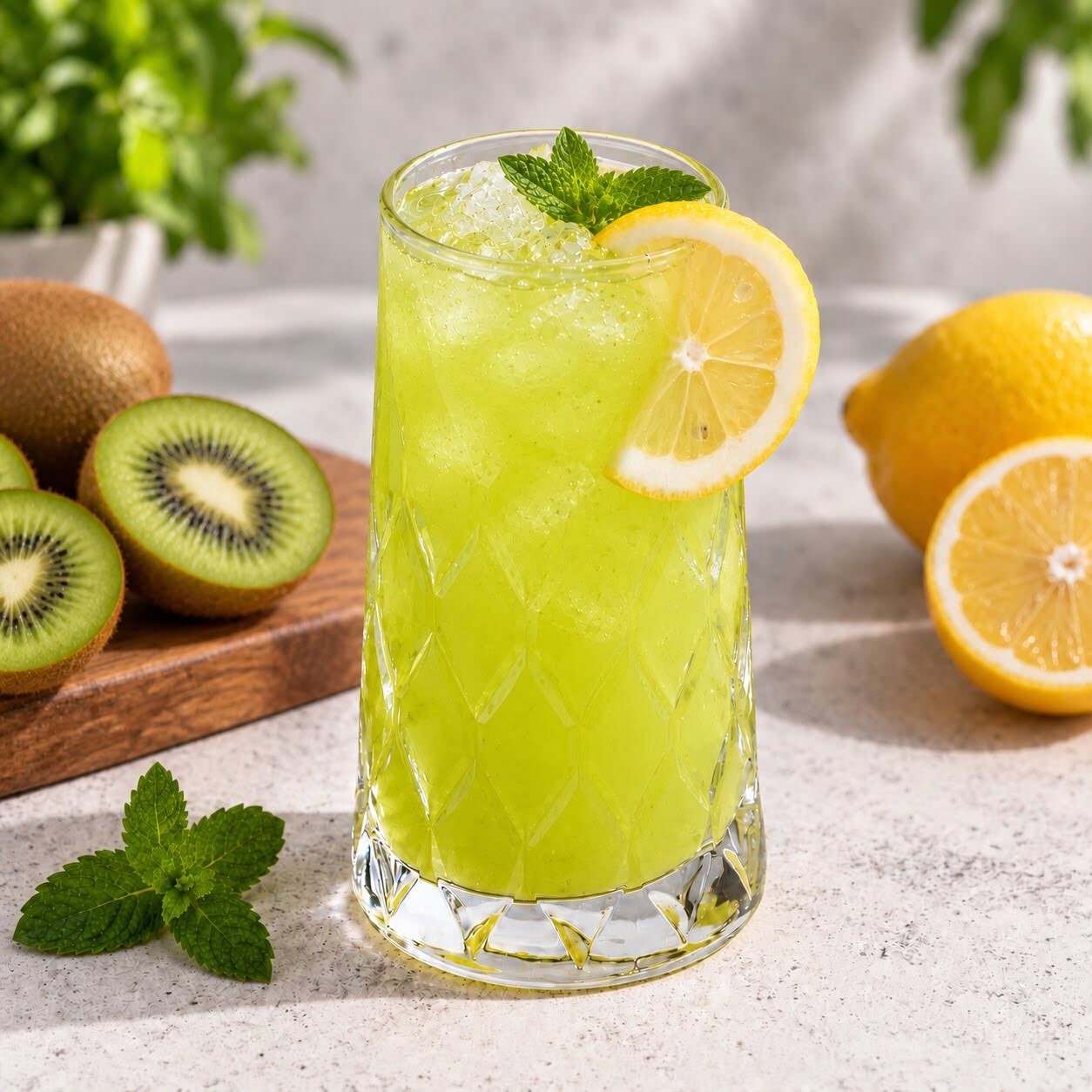 Ev Yapımı Kivili Limonata 330 ml (KCal 188,5)