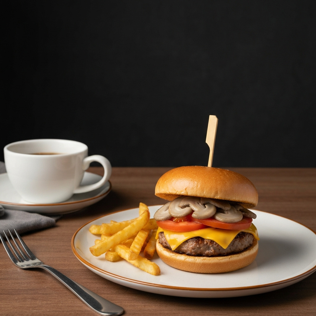 Mushroom Mcrispy Chicken Burger