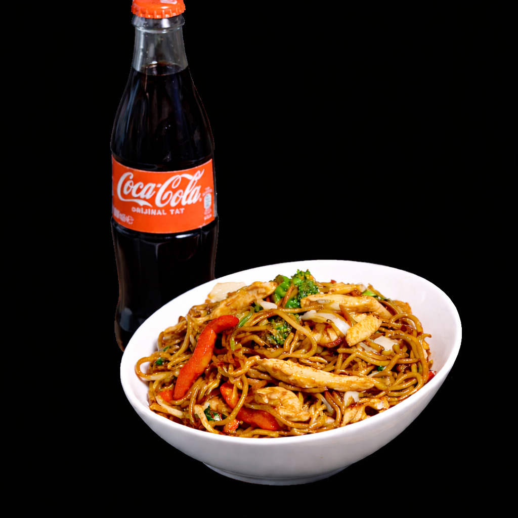 Tavuklu Sebzeli Erişte + Coca-Cola - % 10 İndirim