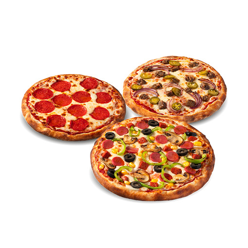 3 Küçük Boy Pizza Menü