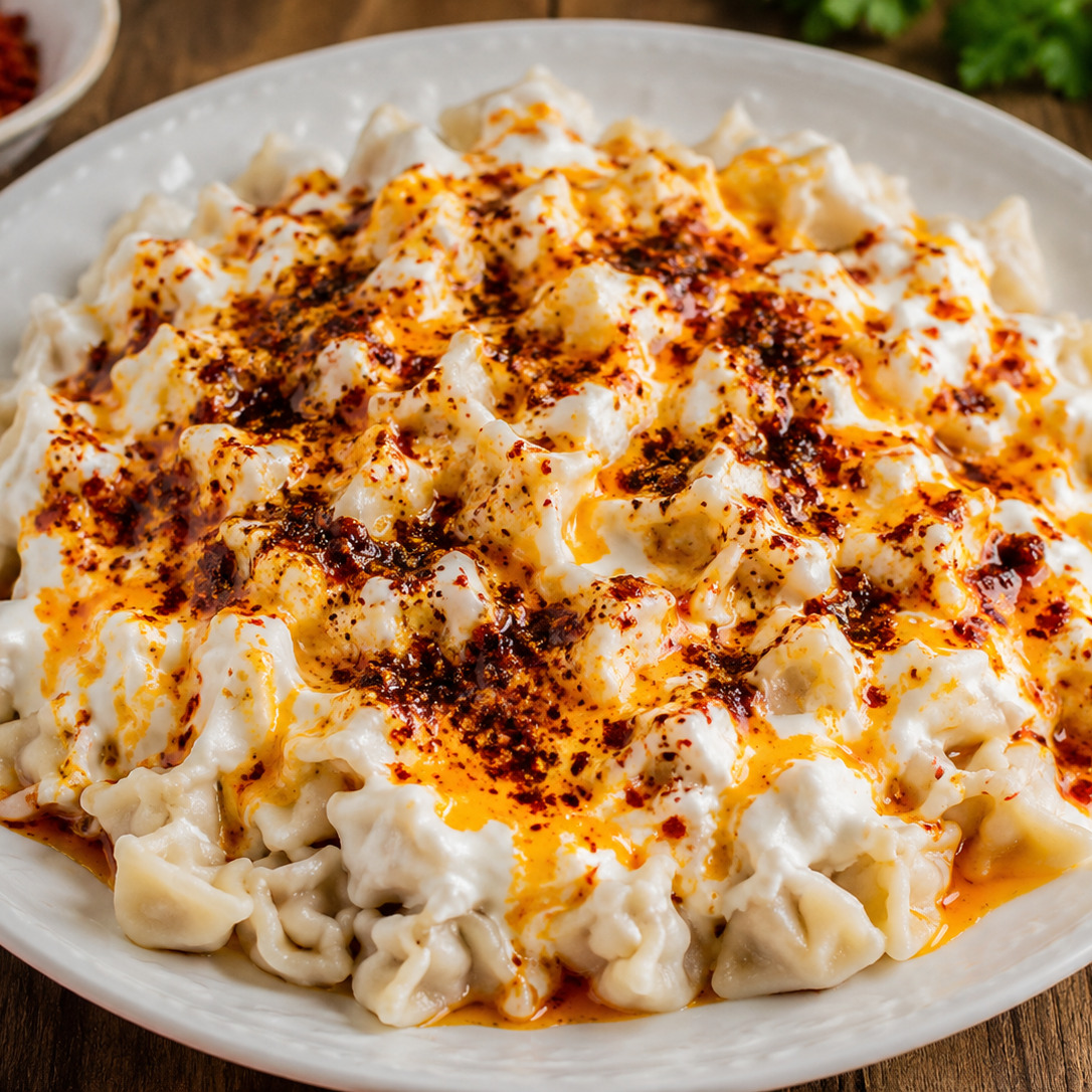 Tereyağlı Pul Biberli Anne Mantısı