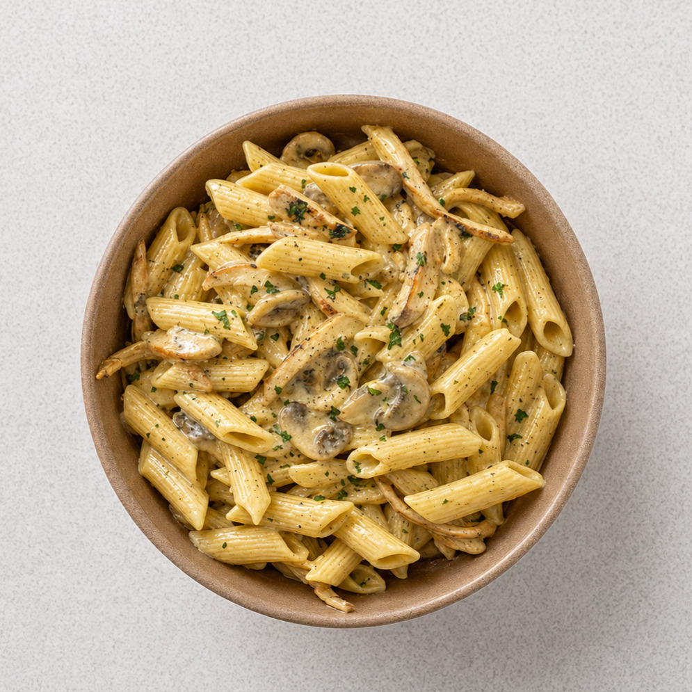 Köri Soslu Tavuklu Penne
