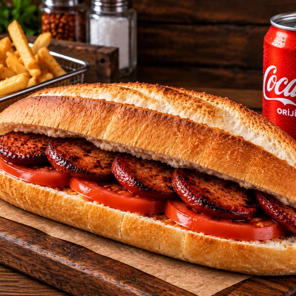 Sucuk Ekmek Kolalı Menü