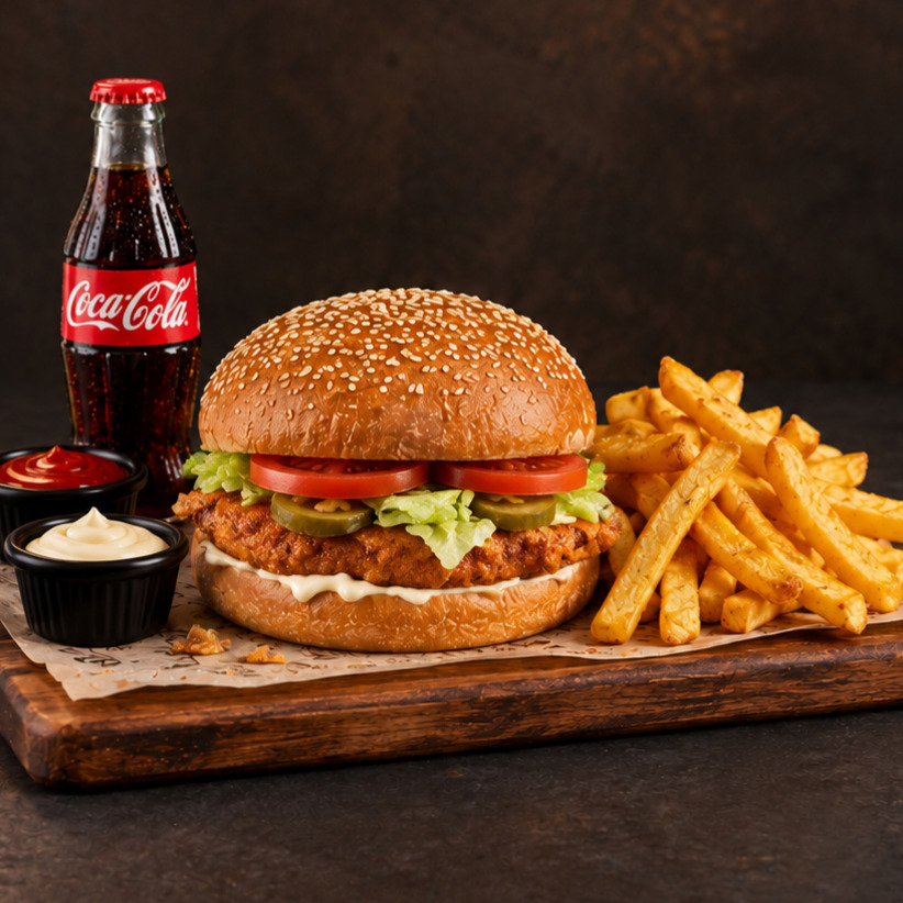 Coca-Cola'lı Tavukburger Menü
