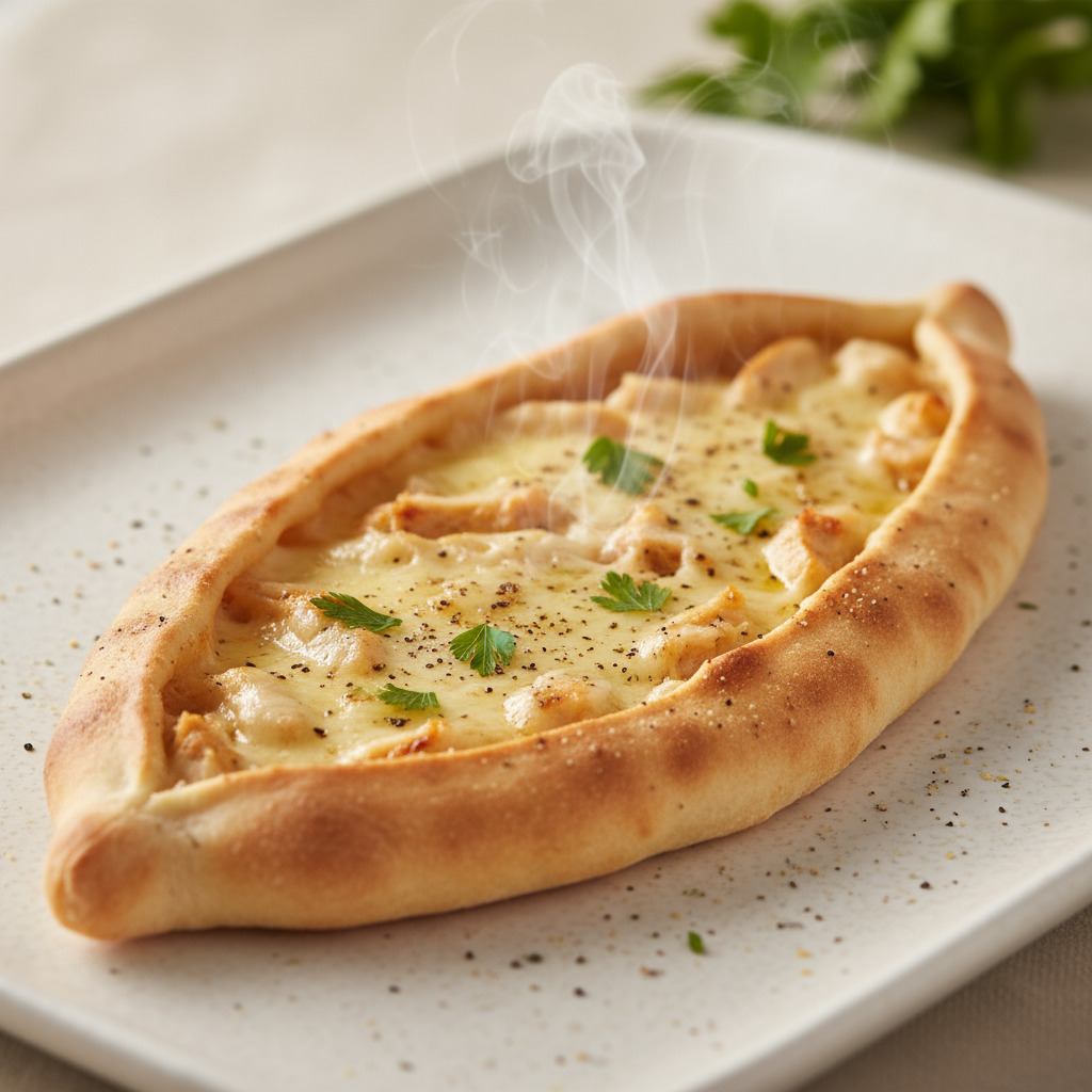 Tavuklu Kaşarlı Pide