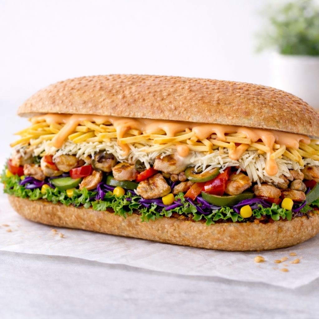 Cheese Chicken Fajita Sandwi̇ch