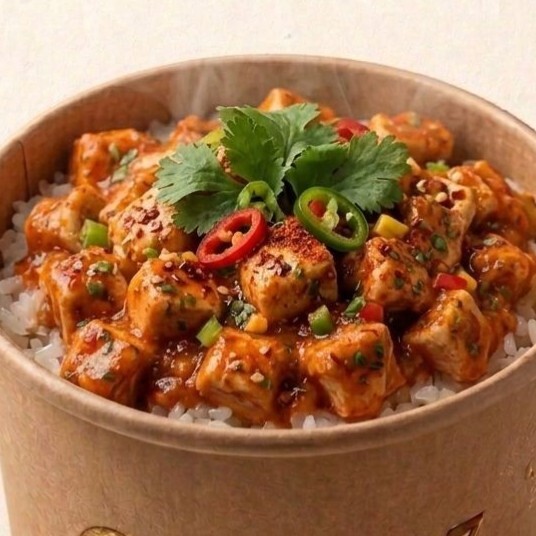 Kaşıkla Kovada Mexican Soslu Tavuk Pilav