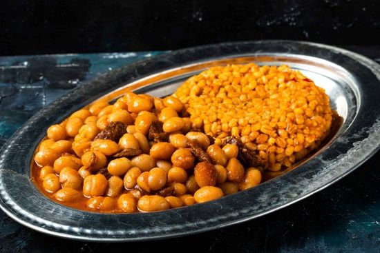 Bulgur Pilavı Üstü Etli Tam Kuru Fasulye
