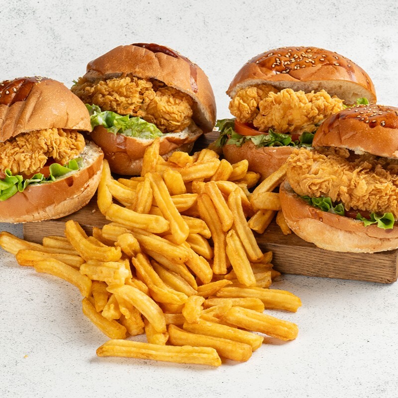 4'lü Çıtır Burger Menü (3907,8 KCal)