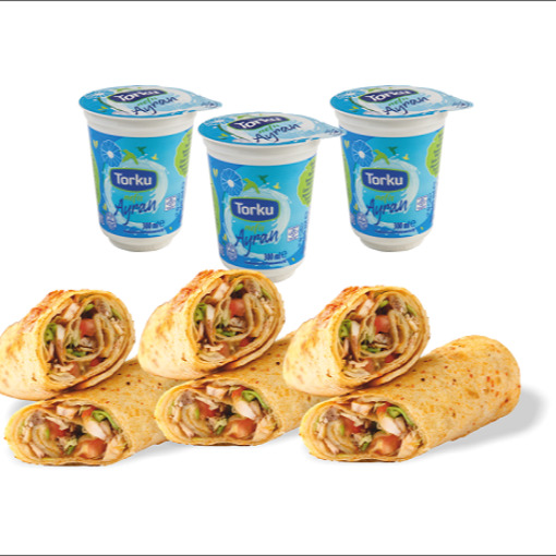 3' lü Soslu Tavuk Dürüm (100gr.) & İçecek