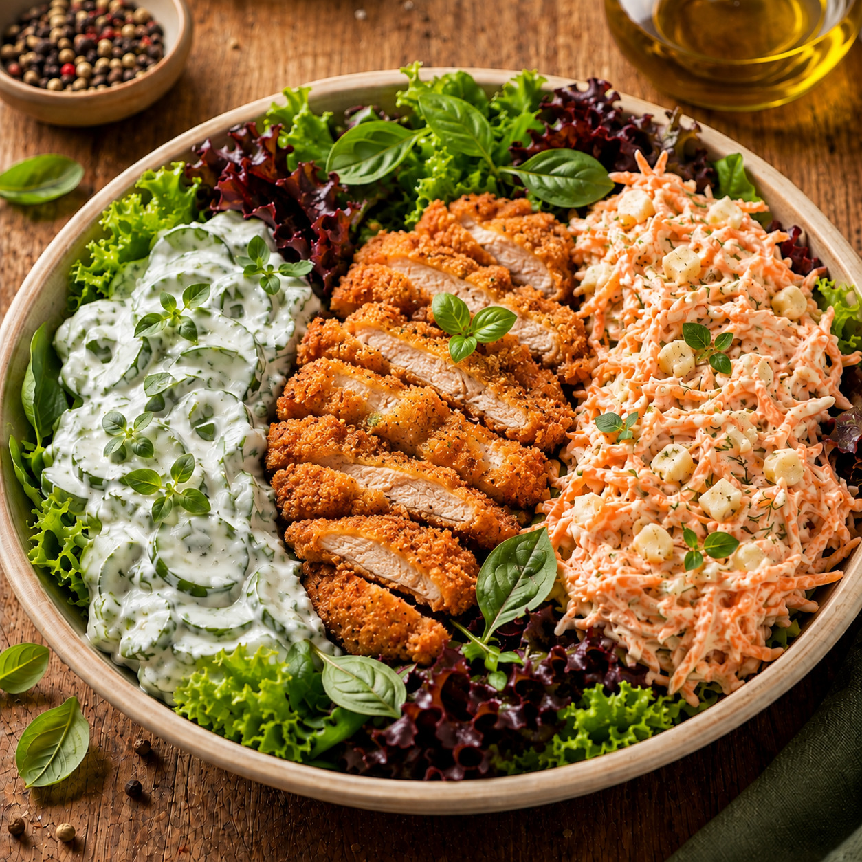 Vegan Schnitzel (494 kalori + mezeleri kalorisi)