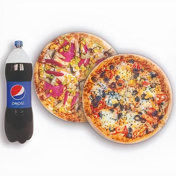 2 Adet Büyük Boy Texas Pizza Menü