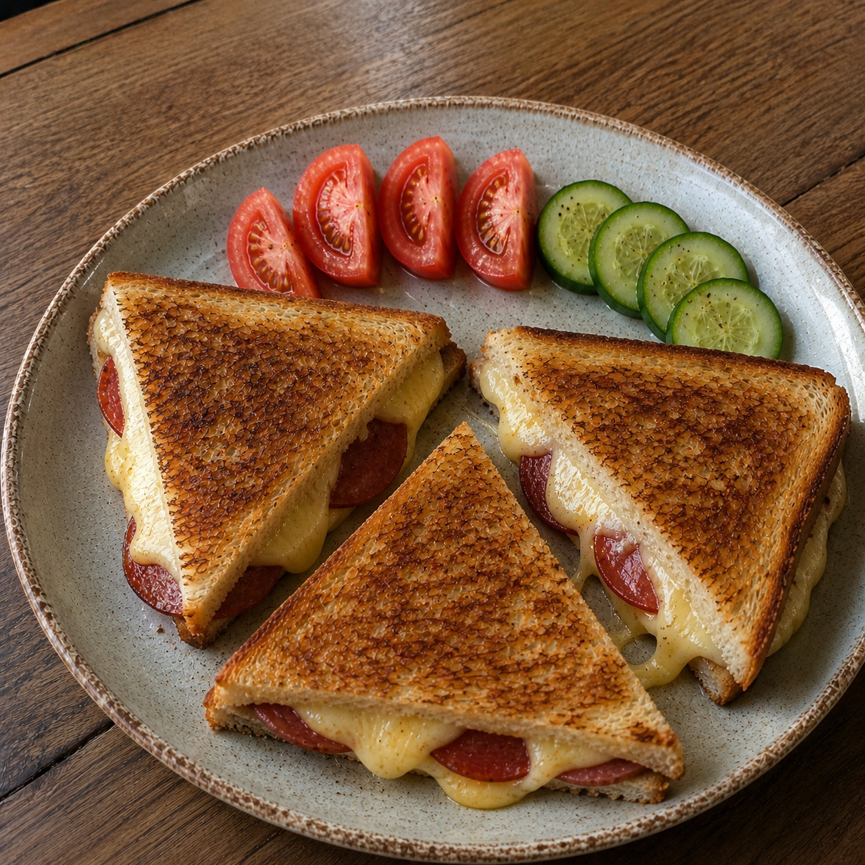 Sucuklu Kaşarlı Tost (3 Dilim)