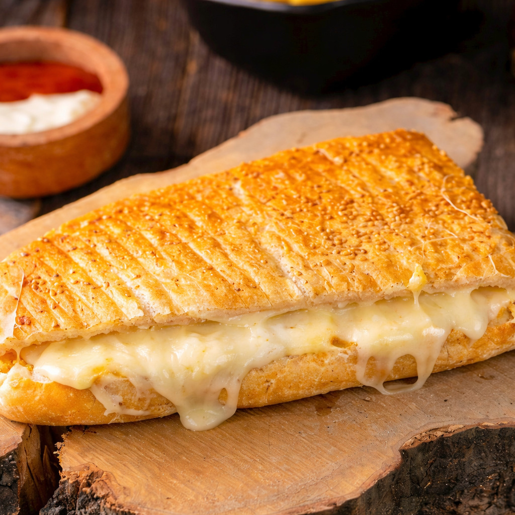 Yarım Ekmek Kaşarlı Tost