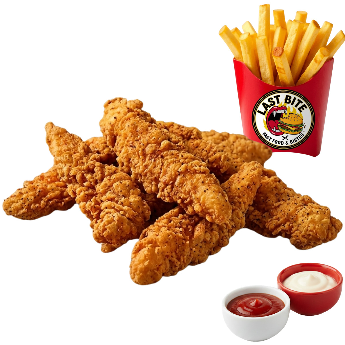 Mega Cajun Tenders (600gr+patates)