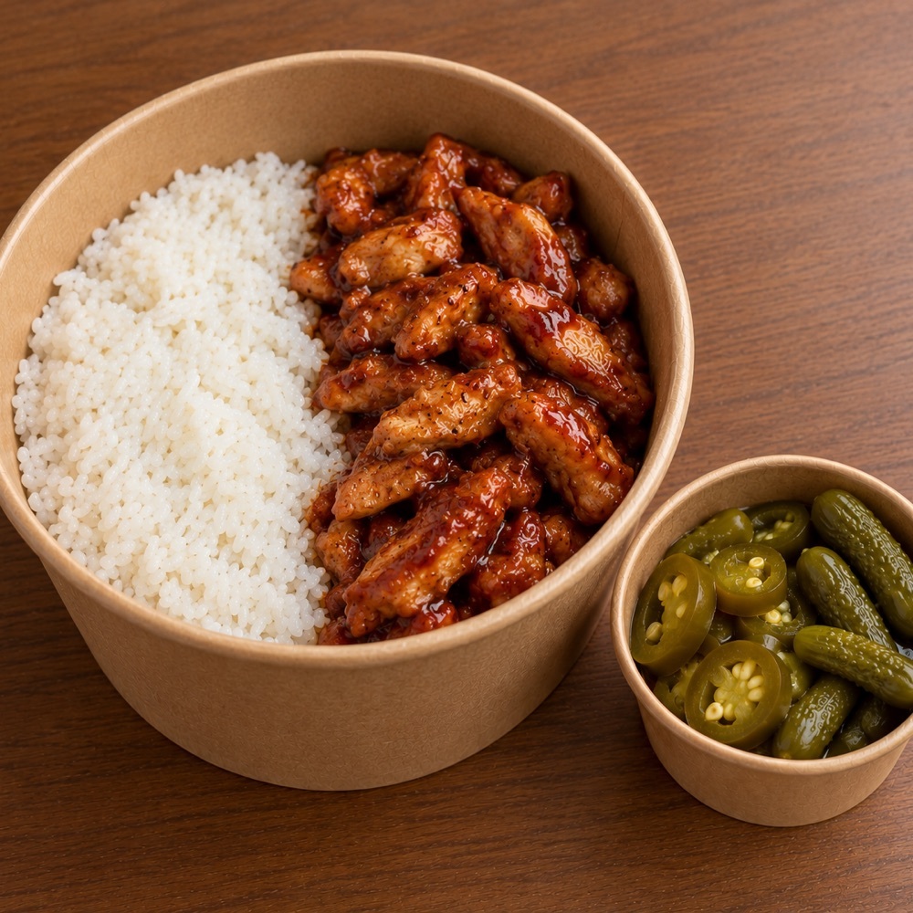 BBQ Cheddar Soslu Tavuk Pilav