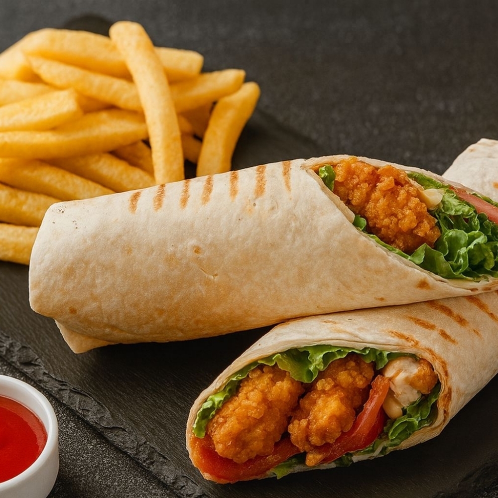 Çıtır Tavuk Wrap + Patates