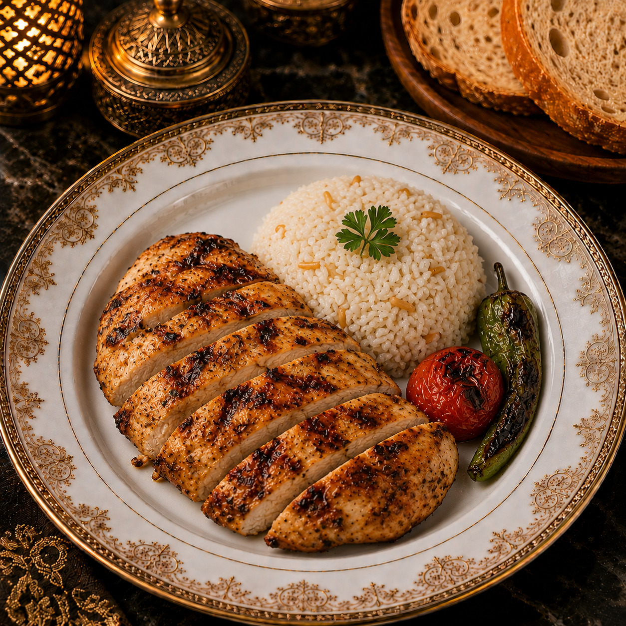 Izgara Tavuk & Pirinç Pilavı