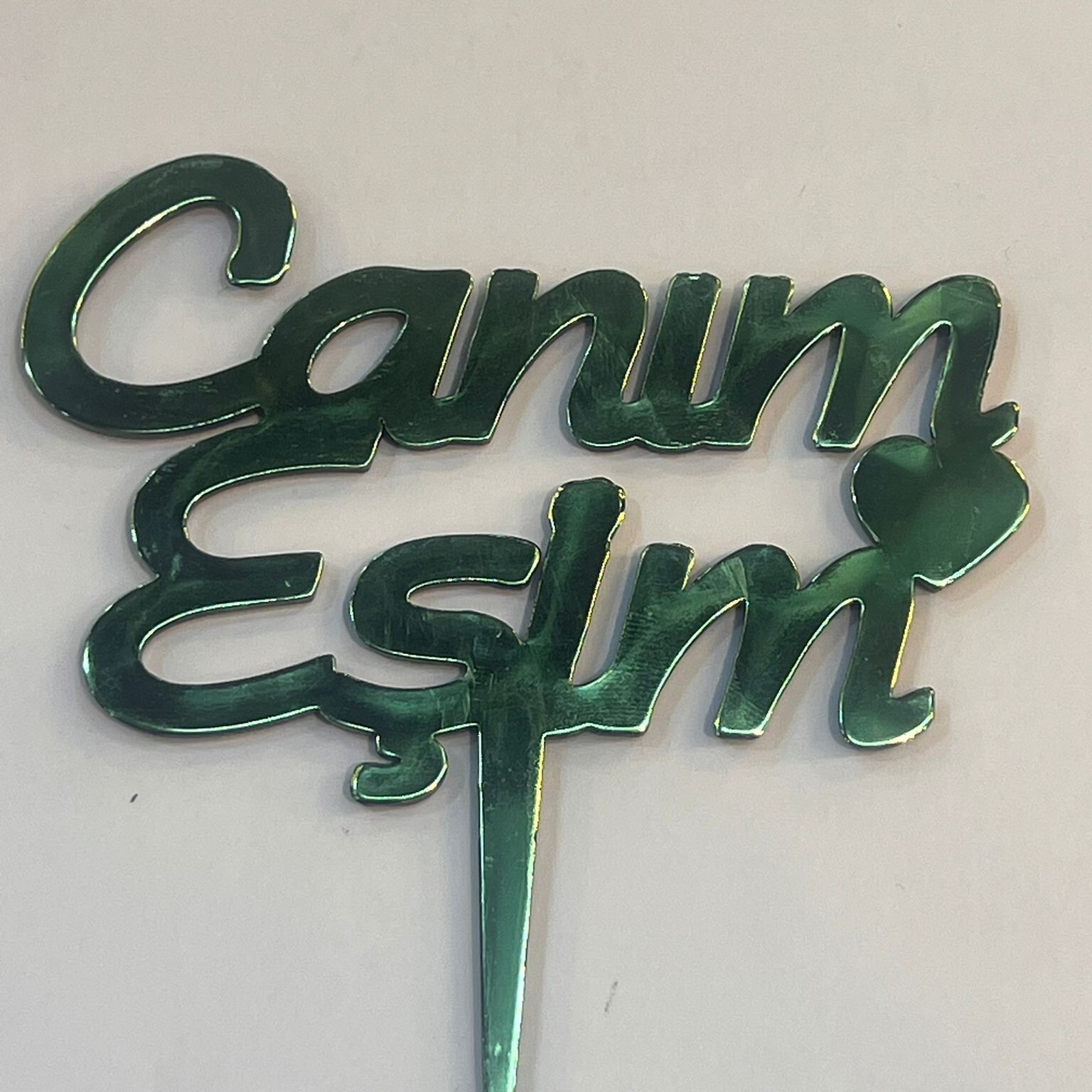 Canım Eşim Plastik Pasta Süsü