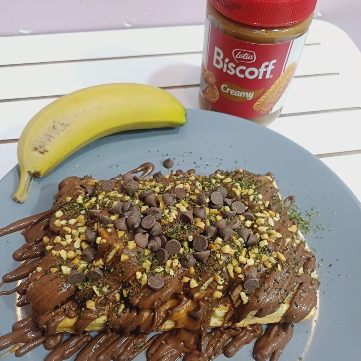 Lotus Soslu Belçika Waffle.