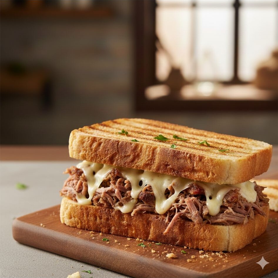 Bol Kavurmalı Kaşarlı Tost