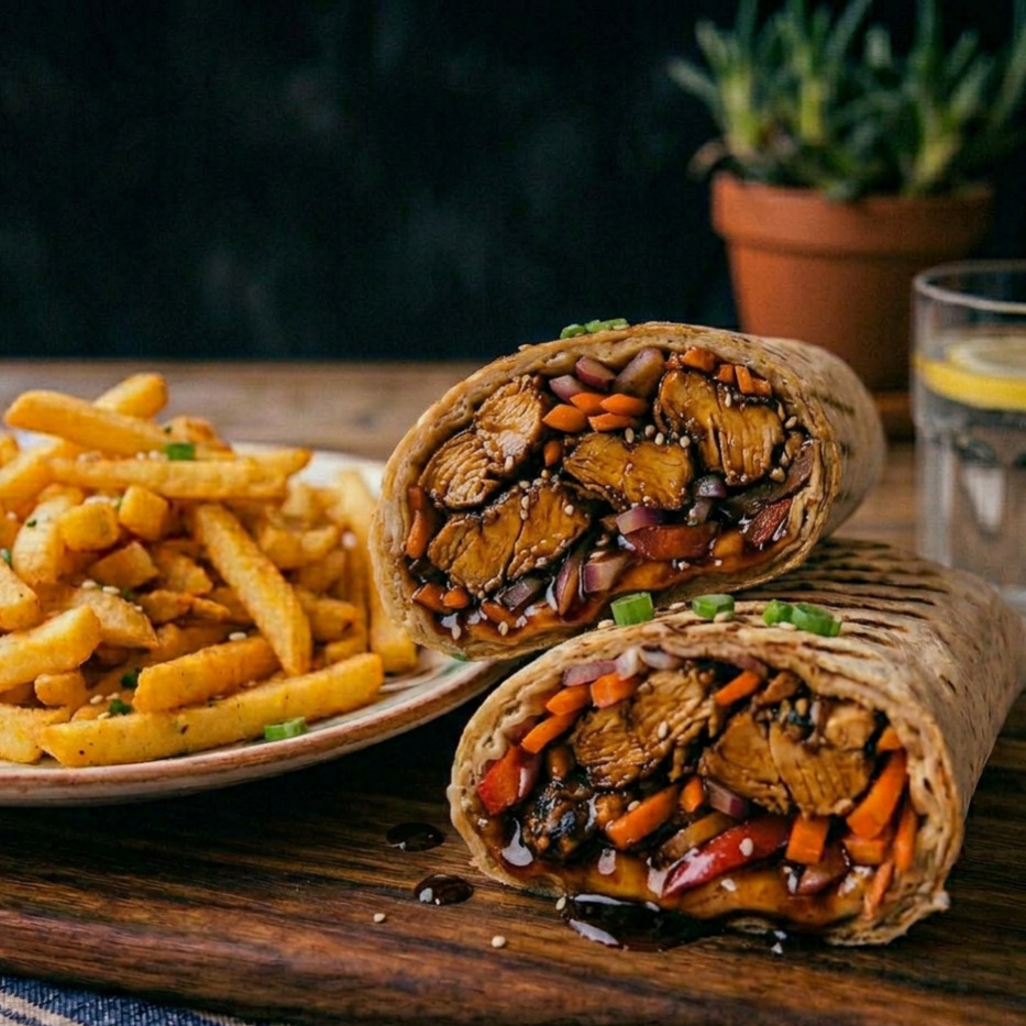 Sriracha Soslu Tavuklu Wrap (Çok Acı)