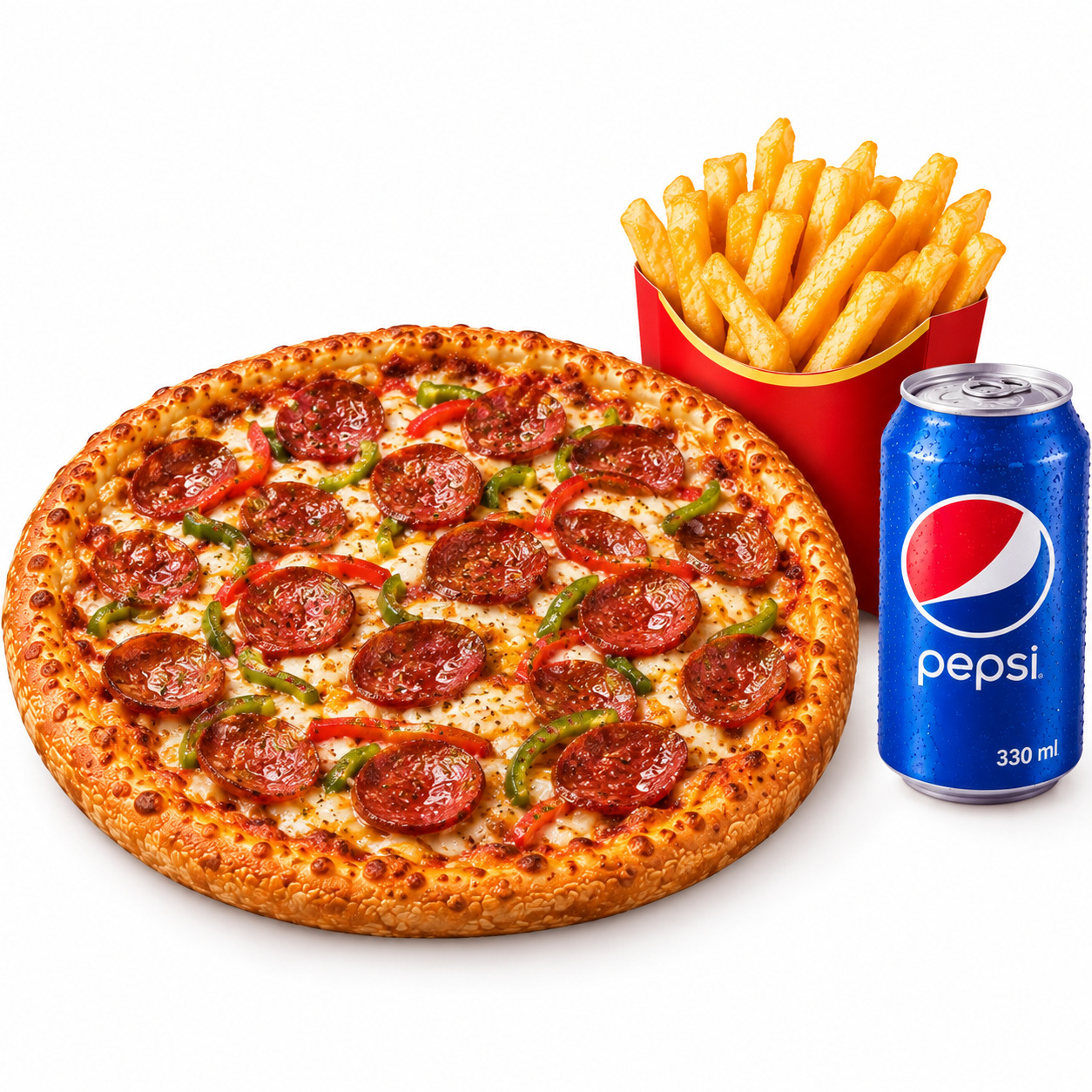 🍕🍟🥤Efsane 5'li Pizza (Orta Boy) + Patates Kızartması + İçecek