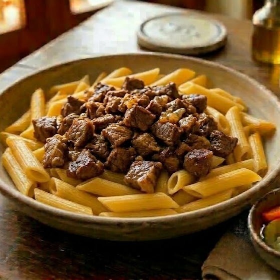 Makarna Üstü Dana Kavurma