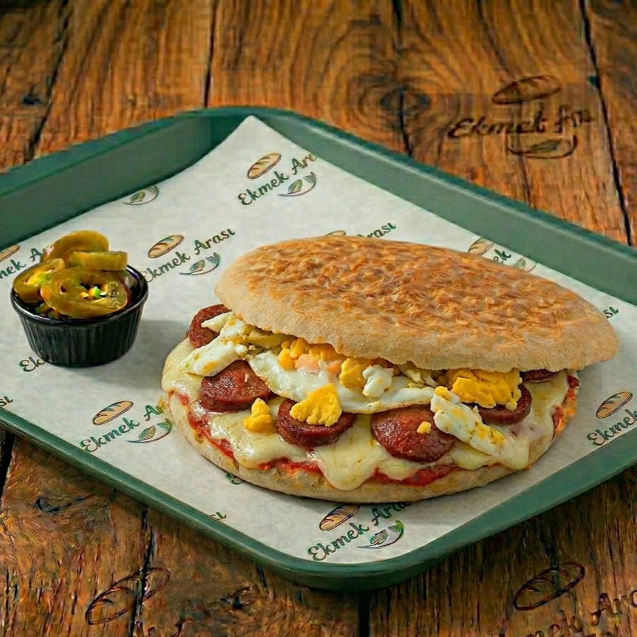 Yumurtalı %100 Dana Sucuklu Kaşarlı Tost