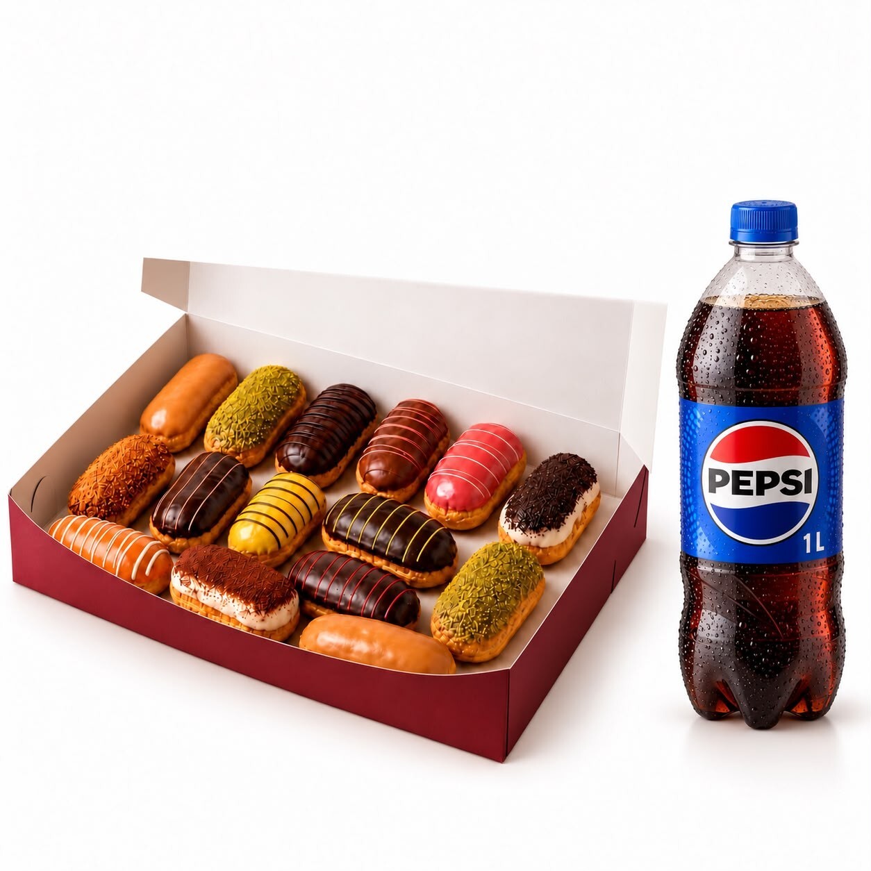 1 Kg Karışık Ekler + Pepsi 1 Litre Kola