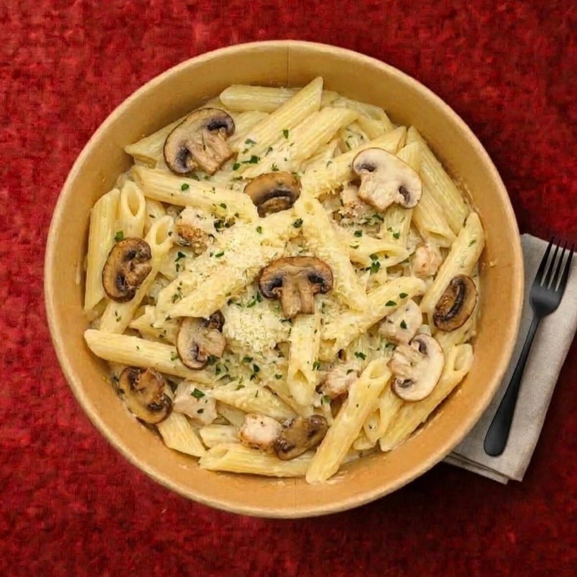 Kovada Kremalı Mantarlı Penne