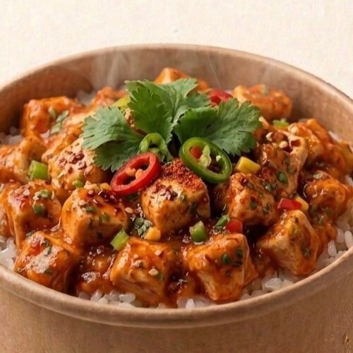 Acı Soslu Tavuklu Pilav