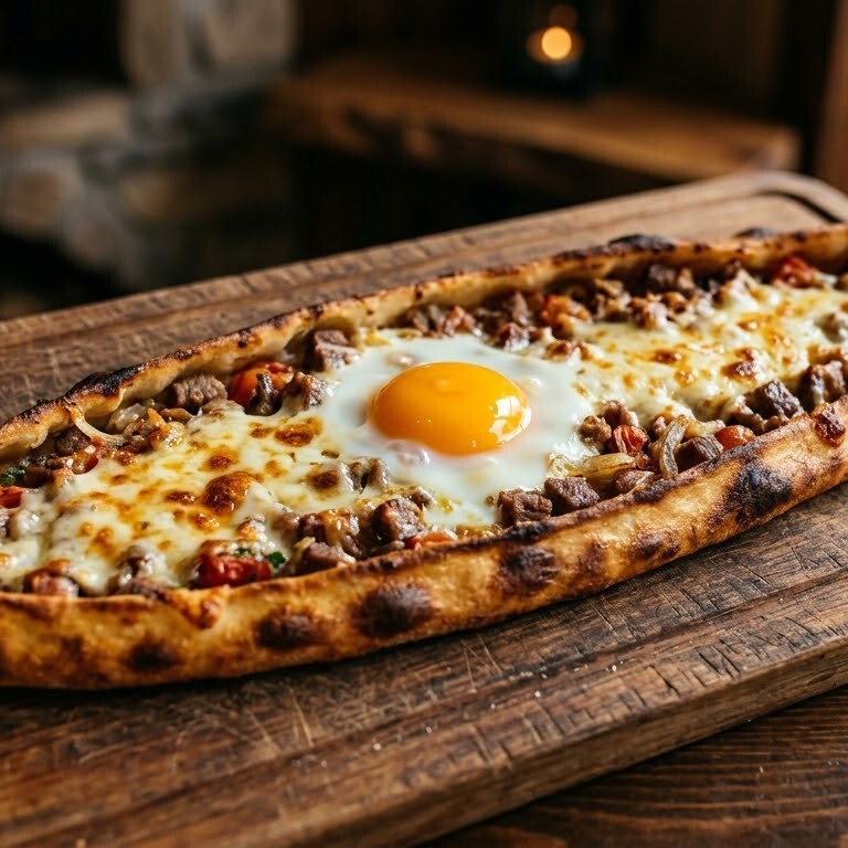 Bafra Pidesi Kasar Ve Yumurtalı